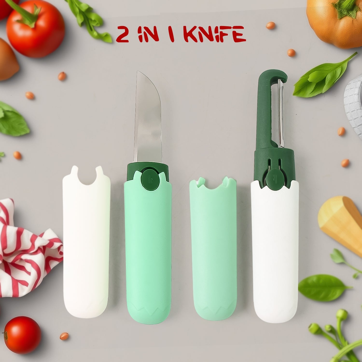 2-in-1 Multifunctional Knife & Sawtooth Peeler for Fruits and Vegetables 2-in-1 Multifunctional Knife & Sawtooth Peeler for Fruits and Vegetables